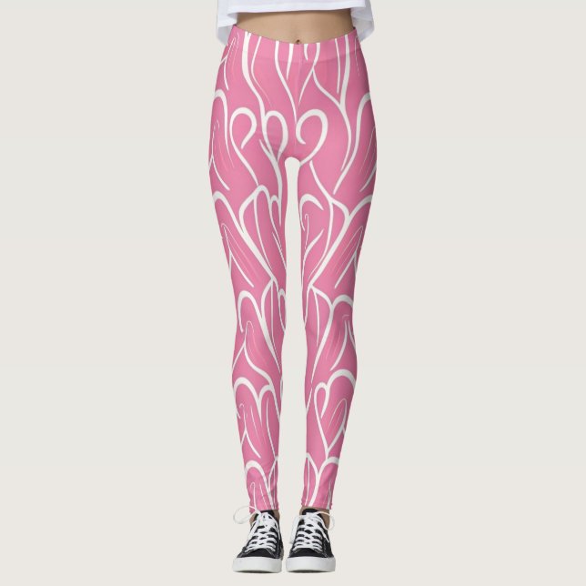 Leggings Leyendas de impresión de corazón (Anverso)