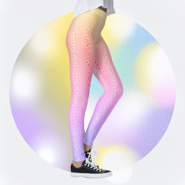 Leggings Leyendas de impresión de leopardo de gradiente de