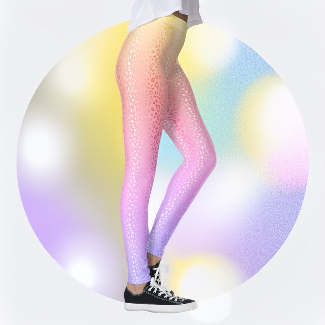Leggings Leyendas de impresión de leopardo de gradiente de  (Subido por el creador)