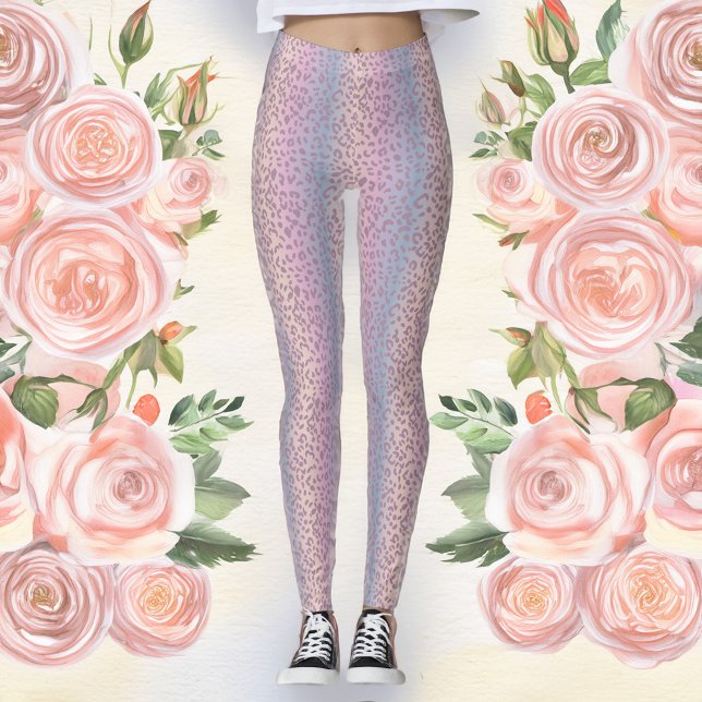 Leggings Leyendas de impresión de leopardo Pastel (Subido por el creador)