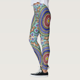 Leggings Leyendas de impresión de mosaico marroquí