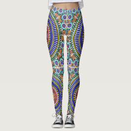 Leggings Leyendas de impresión de mosaico marroquí