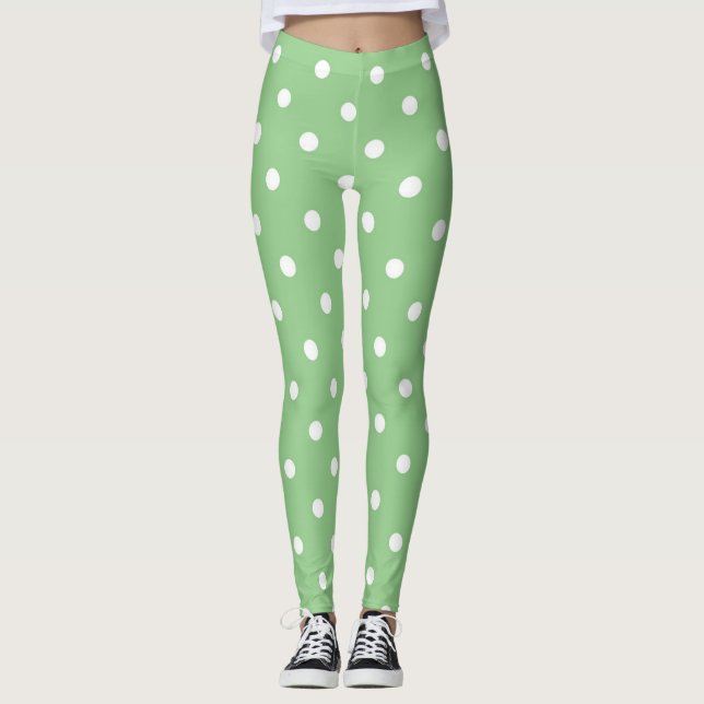 Leggings Leyendas de impresión de Polkadots (Anverso)