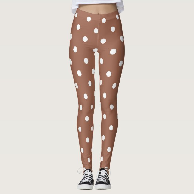 Leggings Leyendas de impresión de Polkadots (Anverso)