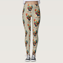 Leggings Leyendas de impresión de pollo