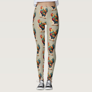 Leggings Leyendas de impresión de pollo