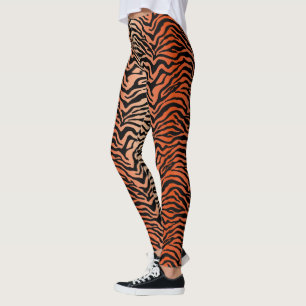 Leggings Leyendas de impresión de tiras de tigre
