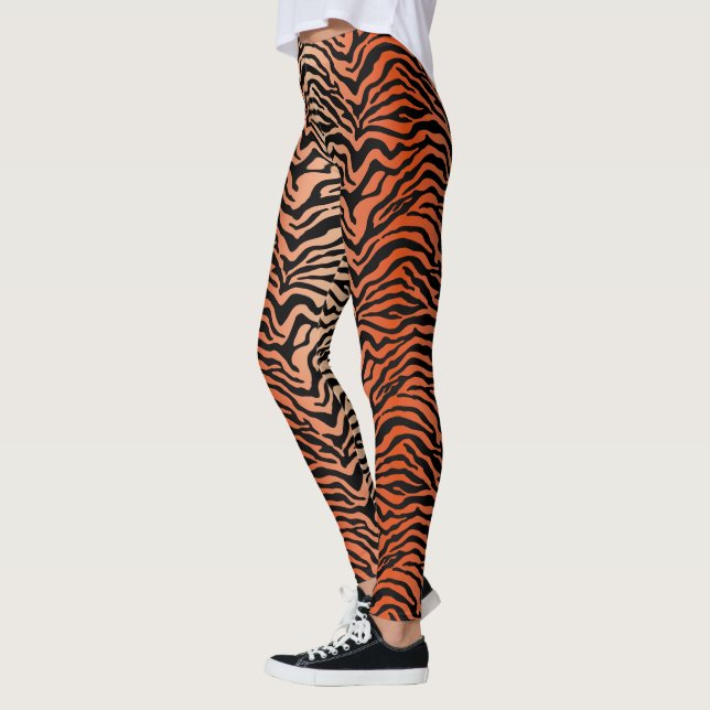 Leggings Leyendas de impresión de tiras de tigre (Izquierda)