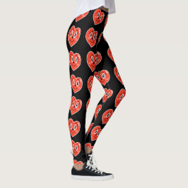 Leggings Leyendas de impresión de todo el corazón alegres