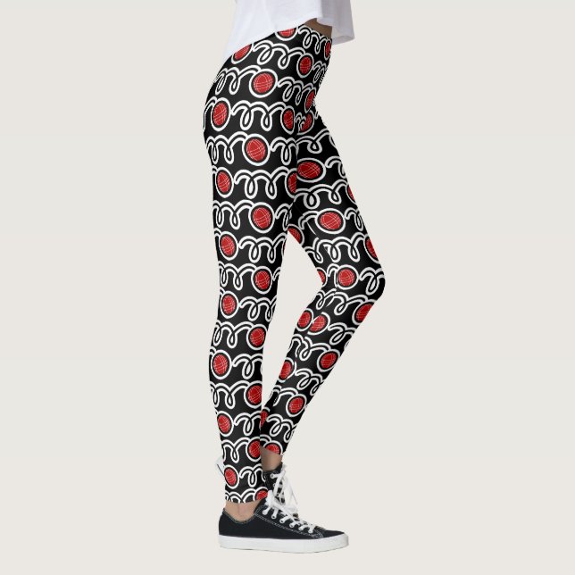 Leggings Leyendas de impresión del patrón de bola de Bocce (Derecha)