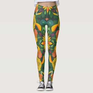 Leggings Leyendas de impresión digital vibrantes - Orgánica