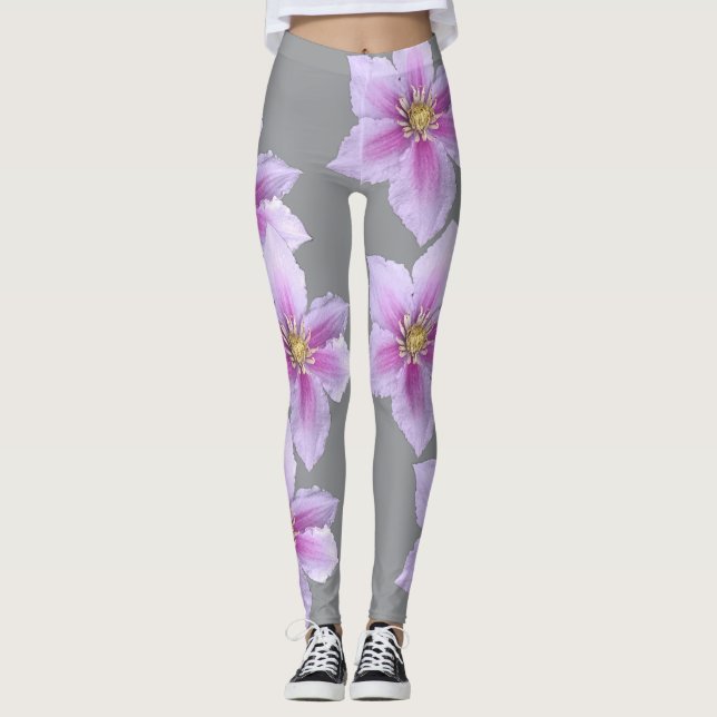 Leggings Leyendas de impresión floral - Ropa de activación  (Anverso)