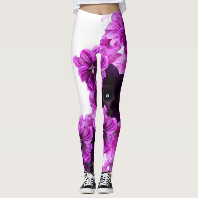 Leggings Leyendas de impresión floral - Ropa de activación  (Anverso)