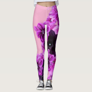 Leggings Leyendas de impresión floral - Ropa de activación 