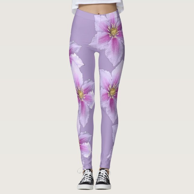 Leggings Leyendas de impresión floral - Ropa de activación  (Anverso)