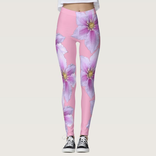 Leggings Leyendas de impresión floral - Ropa de activación  (Anverso)