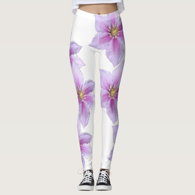 Leggings Leyendas de impresión floral - Ropa de activación  (Anverso)