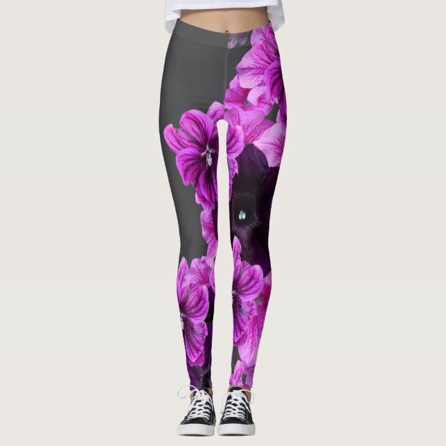 Leggings Leyendas de impresión floral - Ropa de activación  (Anverso)