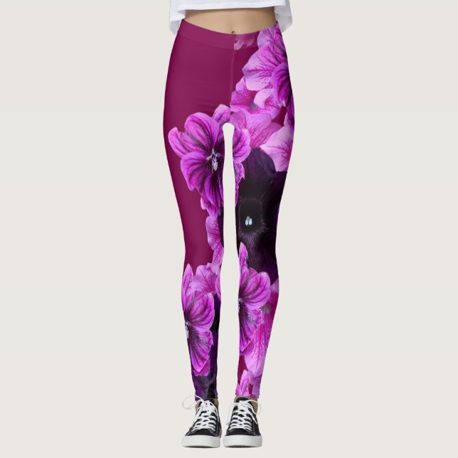 Leggings Leyendas de impresión floral - Ropa de activación  (Anverso)
