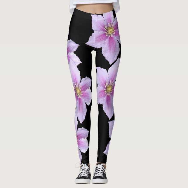 Leggings Leyendas de impresión floral - Ropa de activación  (Anverso)