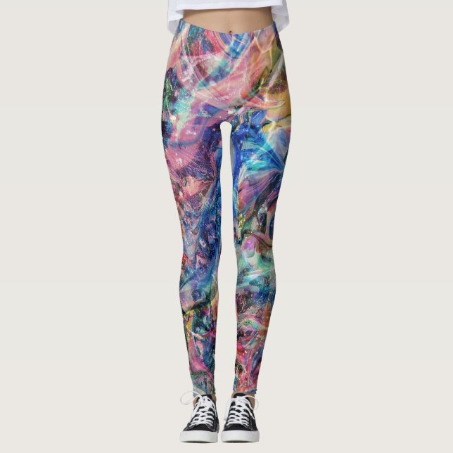 Leggings Leyendas de impresión multicolor (Anverso)