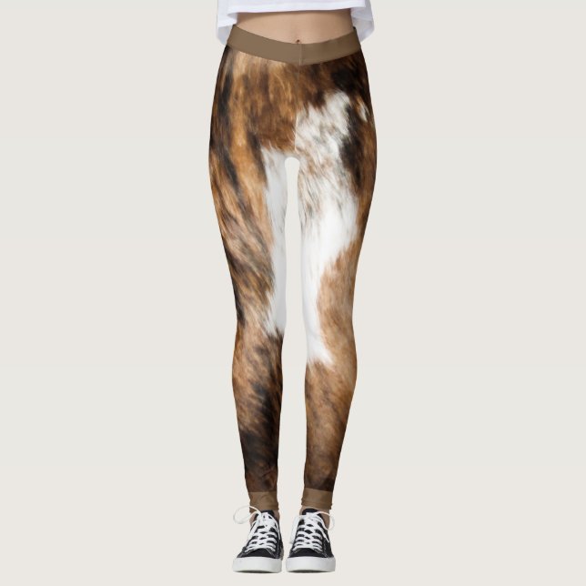 Leggings Leyendas de impresión piel de vaca (Anverso)