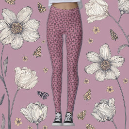 Leggings Leyendas de la armonía floral y geométrica