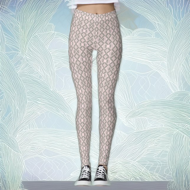 Leggings Leyendas de la armonía floral y geométrica (Subido por el creador)