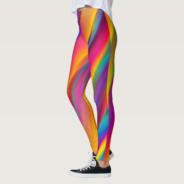 Leggings Leyendas de la banda de arcoiris con múltiples col (Izquierda)