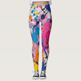 Leggings Leyendas de la bandeja de pintura vibrante