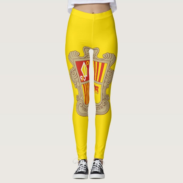Leggings Leyendas de la bandera de Andorra (Anverso)