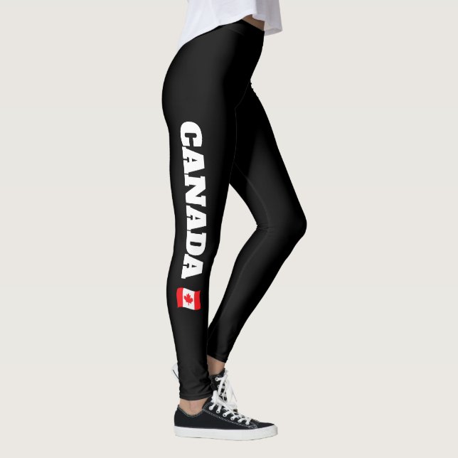 Leggings Leyendas de la bandera de Canadá, mujeres Chicas c (Derecha)
