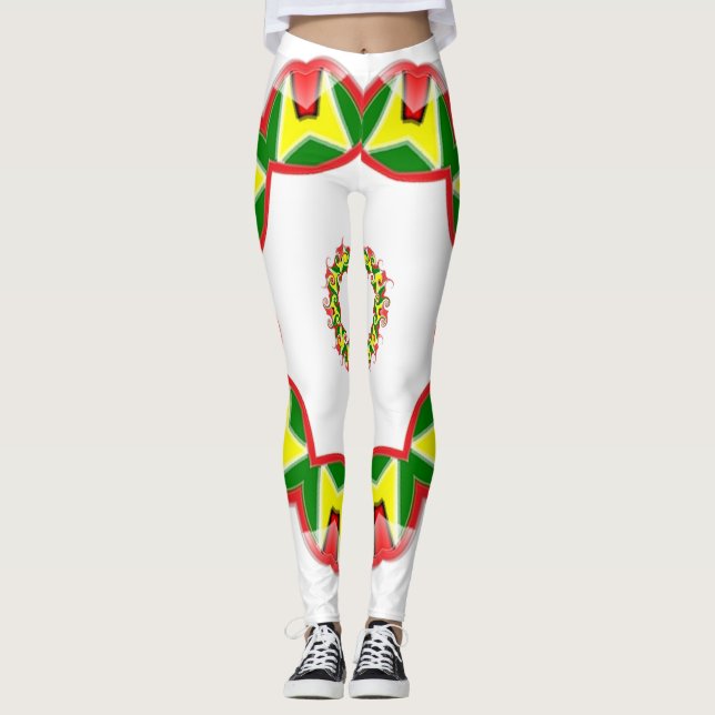 Leggings Leyendas de la bandera de Guyana (Anverso)