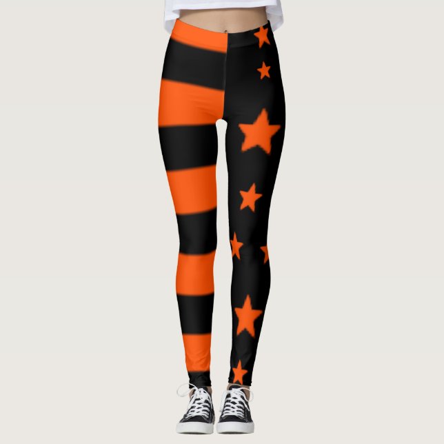 Leggings Leyendas de la bandera de Halloween de Estados Uni (Anverso)