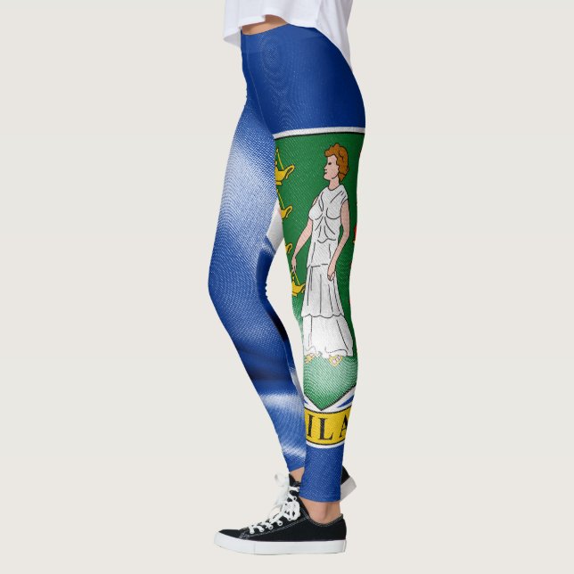 Leggings Leyendas de la bandera de las Islas Vírgenes Britá (Izquierda)