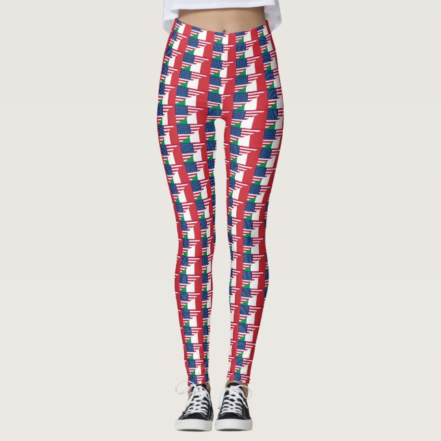 Leggings Leyendas de la bandera de los Estados Unidos itali (Anverso)
