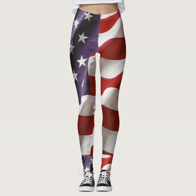 Leggings Leyendas de la bandera estadounidense (Anverso)