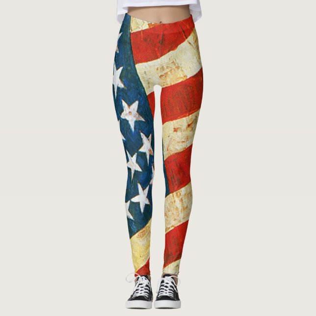 Leggings Leyendas de la bandera estadounidense de Jasper Jo (Anverso)