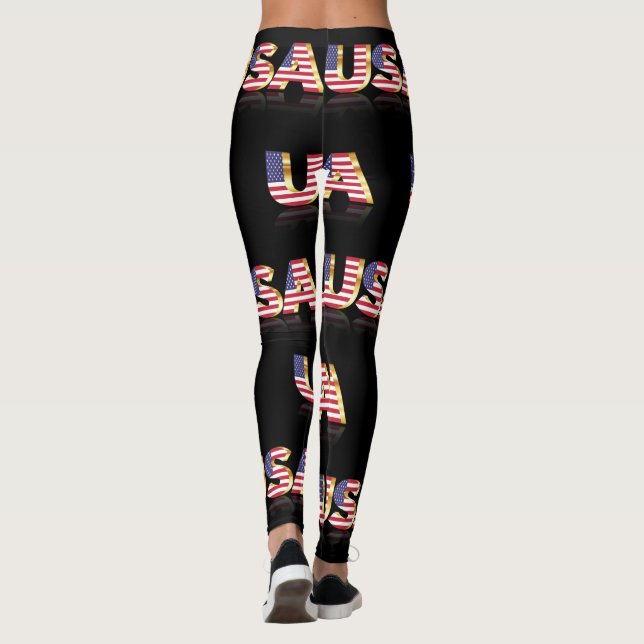 Leggings Leyendas de la bandera estadounidense - Estados Un (Reverso)