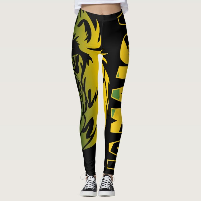 Leggings Leyendas de la bandera jamaiquina León de Judá (Anverso)