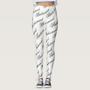 Leggings Leyendas de la dama de honor - Blanco y Negro