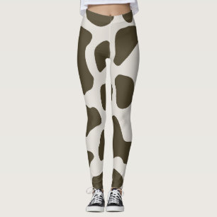 Leggings Leyendas de la impresión de animales rojos