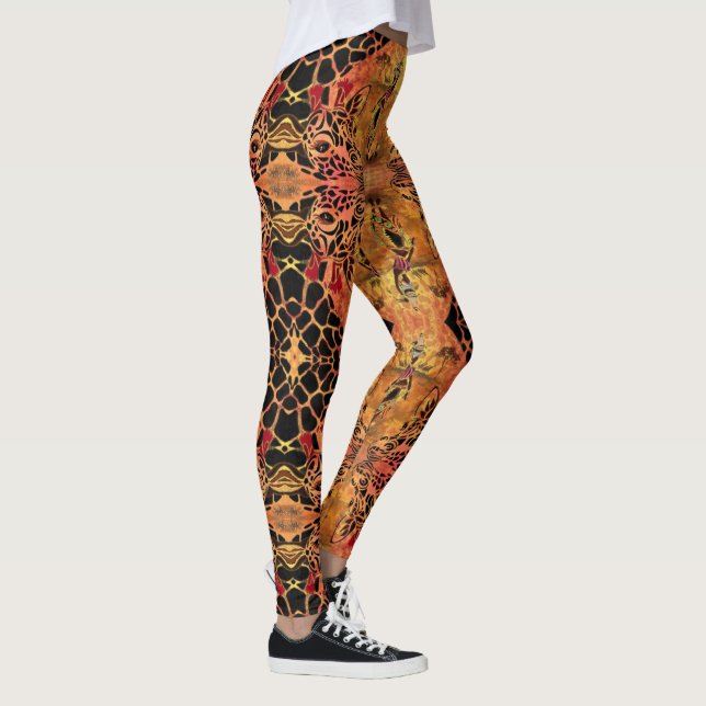 Leggings Leyendas de la jirafa del diseño africano (Derecha)
