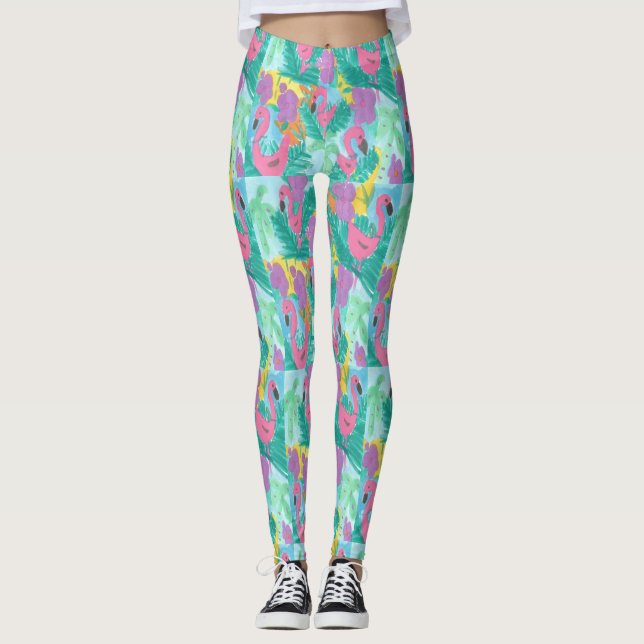 Leggings Leyendas de la jungla tropical Flamingo (Anverso)