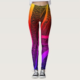 Leggings Leyendas de la línea de la onda del arcoiris