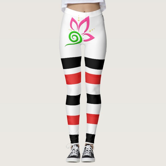 Leggings Leyendas de la línea negra roja (Anverso)