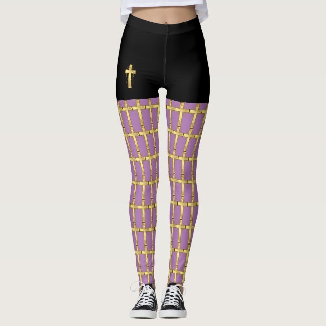 Leggings Leyendas de la moda pop de la Cruz Cristiana (Anverso)