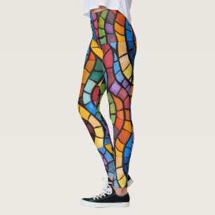 Leggings Leyendas de la moda pop del mosaico de vidrio manc