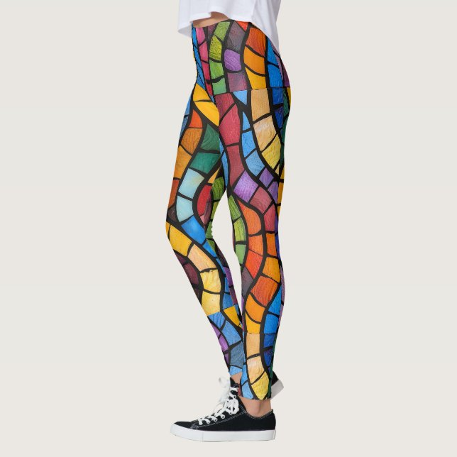 Leggings Leyendas de la moda pop del mosaico de vidrio manc (Izquierda)