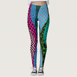 Leggings Leyendas de la moda pop del patrón negrita